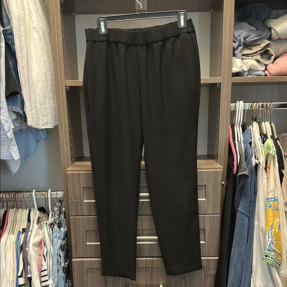 Theory lightweight black trousers